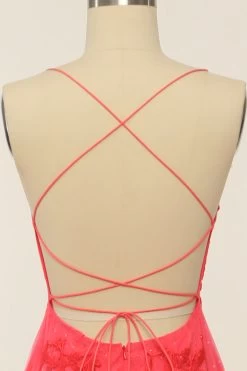 Koraal Rugloos Lange Galajurk Met Appliques -Jurken Korting Winkel 04017731 Coral 4 7128a125 7b6b 486c 84ea c0c986b5693d