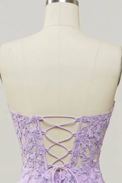 Paarse Sweetheart Hals Zeemeermin Galajurk Met Appliques -Jurken Korting Winkel 04032554 Purple 6
