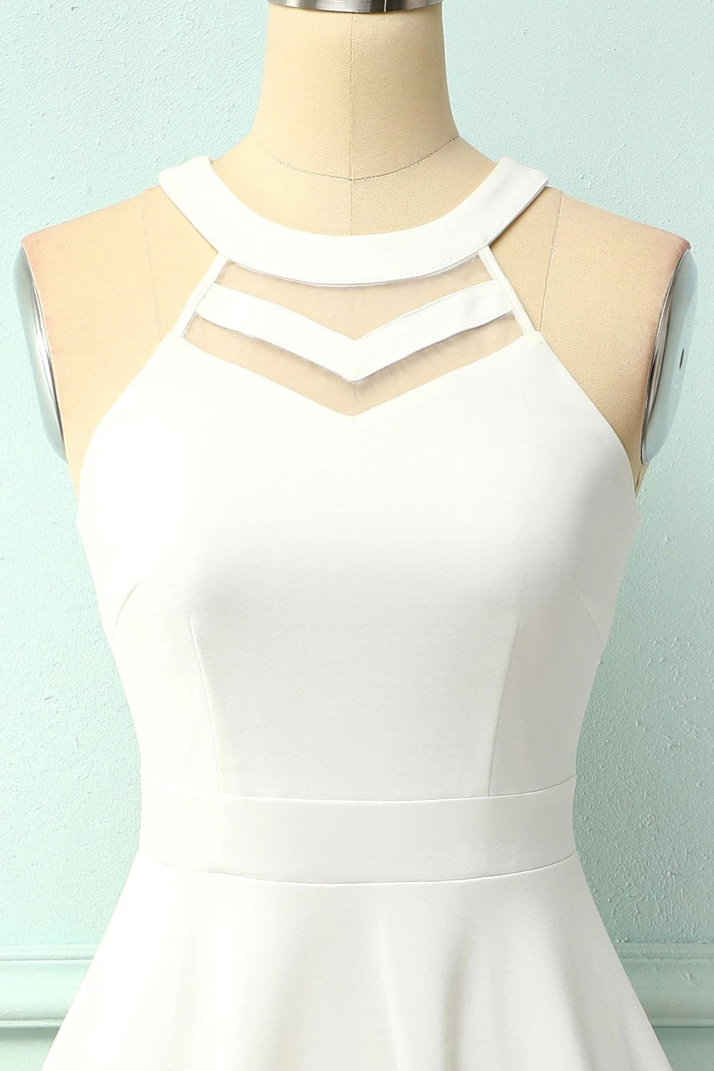 Witte Skater-stijl Jurk 6 Witte Skater-stijl Jurk - Afbeelding 4