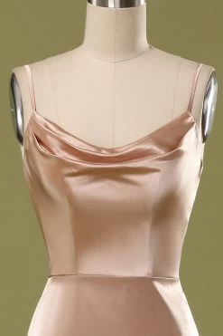 Stoffig Roze Satijnen Jurk 12 Stoffig Roze Satijnen Jurk -Jurken Korting Winkel 19112509256