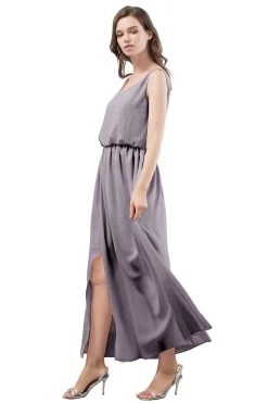 V Hals Blush Bruidsmeisje Jurk Met Split Front -Jurken Korting Winkel 2021061216595860c4778e574a3