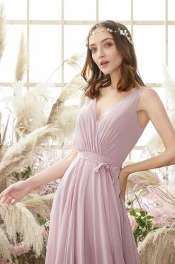 Blush V Hals Lange Chiffon Bruidsmeisje Jurk -Jurken Korting Winkel 23538c403de82fbf55ea72b7c5dbf608