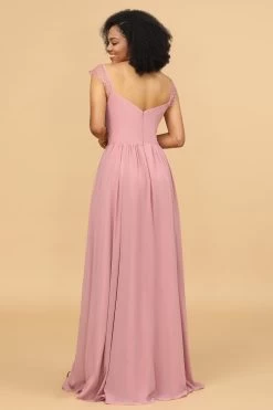Blush Lange Chiffon Bruidsmeisjesjurk Met Kant -Jurken Korting Winkel 28009004 4