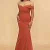 Terrocotta Zeemeermin Lange Chiffon Bruidsmeisje Jurk -Jurken Korting Winkel 28009008 20 2