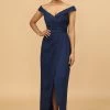 Navy Off The Shoulder Schede Bruidsmeisje Jurk -Jurken Korting Winkel 28009019 8 first
