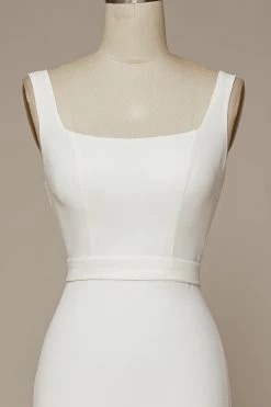 Zeemeermin Vierkante Hals Trouwjurk -Jurken Korting Winkel 44964bb704f2d4fc68e82f5101c5fe54