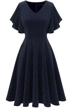 Glitter Zwarte Casual Feestjurk -Jurken Korting Winkel 4f38833b48630a89d293985c453417b1