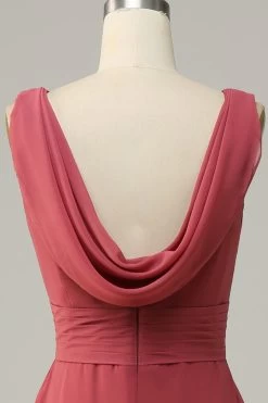 V Hals Woestijn Rose Mouwloze Chiffon Lange Bruidsmeisje Jurk 13 V Hals Woestijn Rose Mouwloze Chiffon Lange Bruidsmeisje Jurk -Jurken Korting Winkel 91287 Desert Rose 6