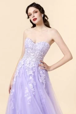 A Line Sweetheart Purple Lange Galajurk Met Appliques -Jurken Korting Winkel CEYY150212Purple 3
