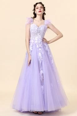 A Line Sweetheart Purple Lange Galajurk Met Appliques -Jurken Korting Winkel CEYY150212Purple 5