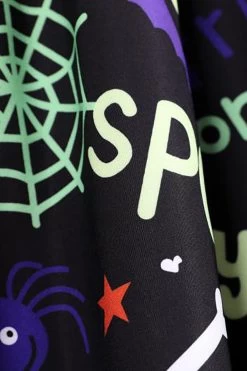 Mouwloze Bedrukte Getailleerde Halloween Retro Jurk 9 Mouwloze Bedrukte Getailleerde Halloween Retro Jurk -Jurken Korting Winkel CGGXH0127 Black 4