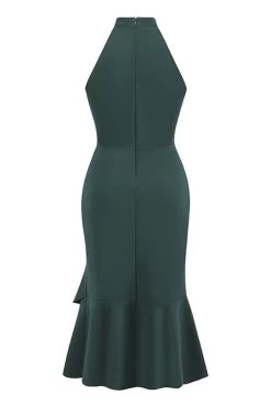 Halter Schede Zwarte Mouwloze Jaren 1960 Jurk -Jurken Korting Winkel CGLLY30547 20Dark 20Green 20 3