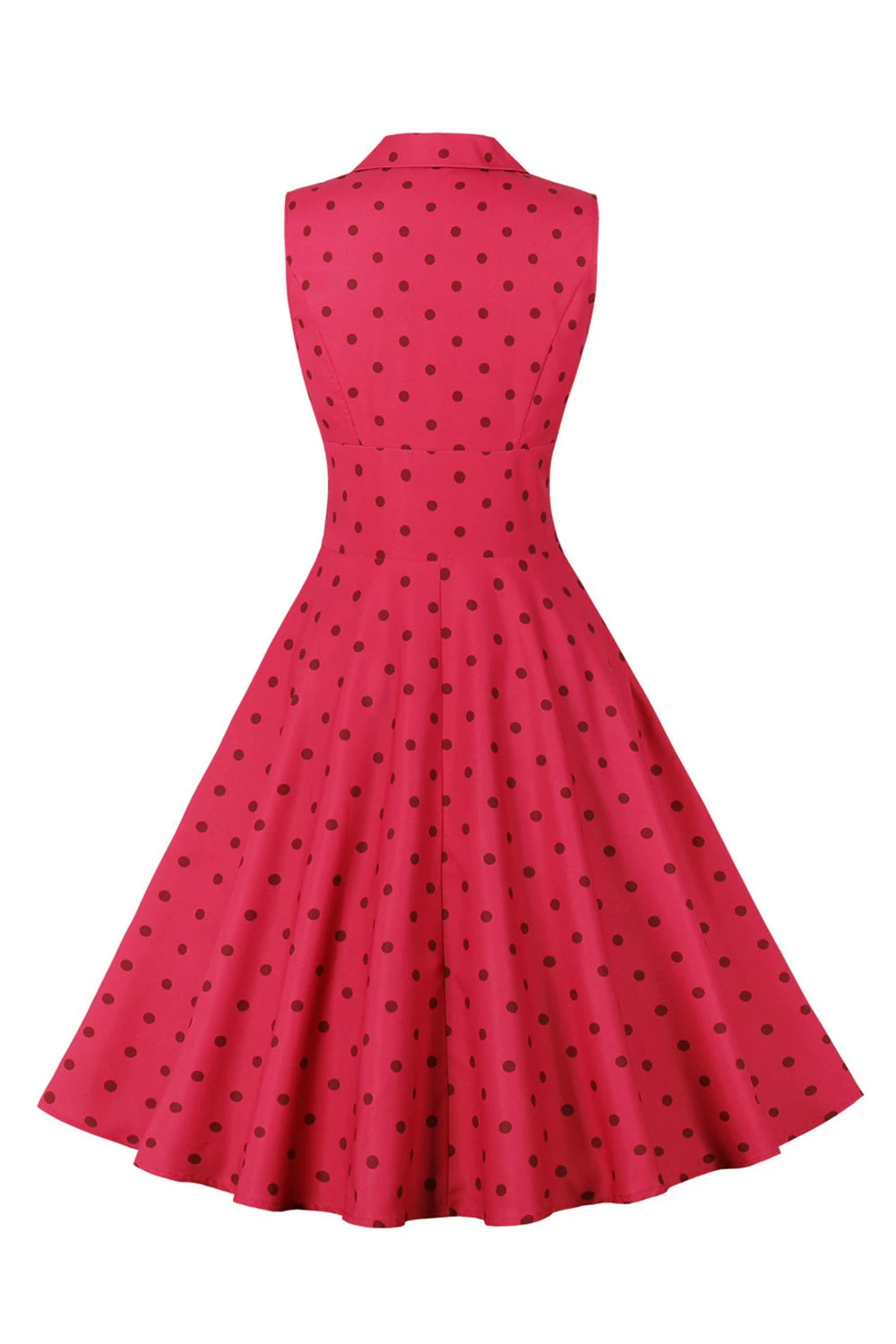 Rode Polka Dots Swing Jaren 1950 Jurk 4 Rode Polka Dots Swing Jaren 1950 Jurk - Afbeelding 2