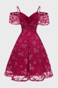 A Lijn Off The Shoulder Blush Kanten Jurk -Jurken Korting Winkel CGLLY30555 20Burgundy 20 3 7d17891f 98cf 478d bb56 8c649272fff5