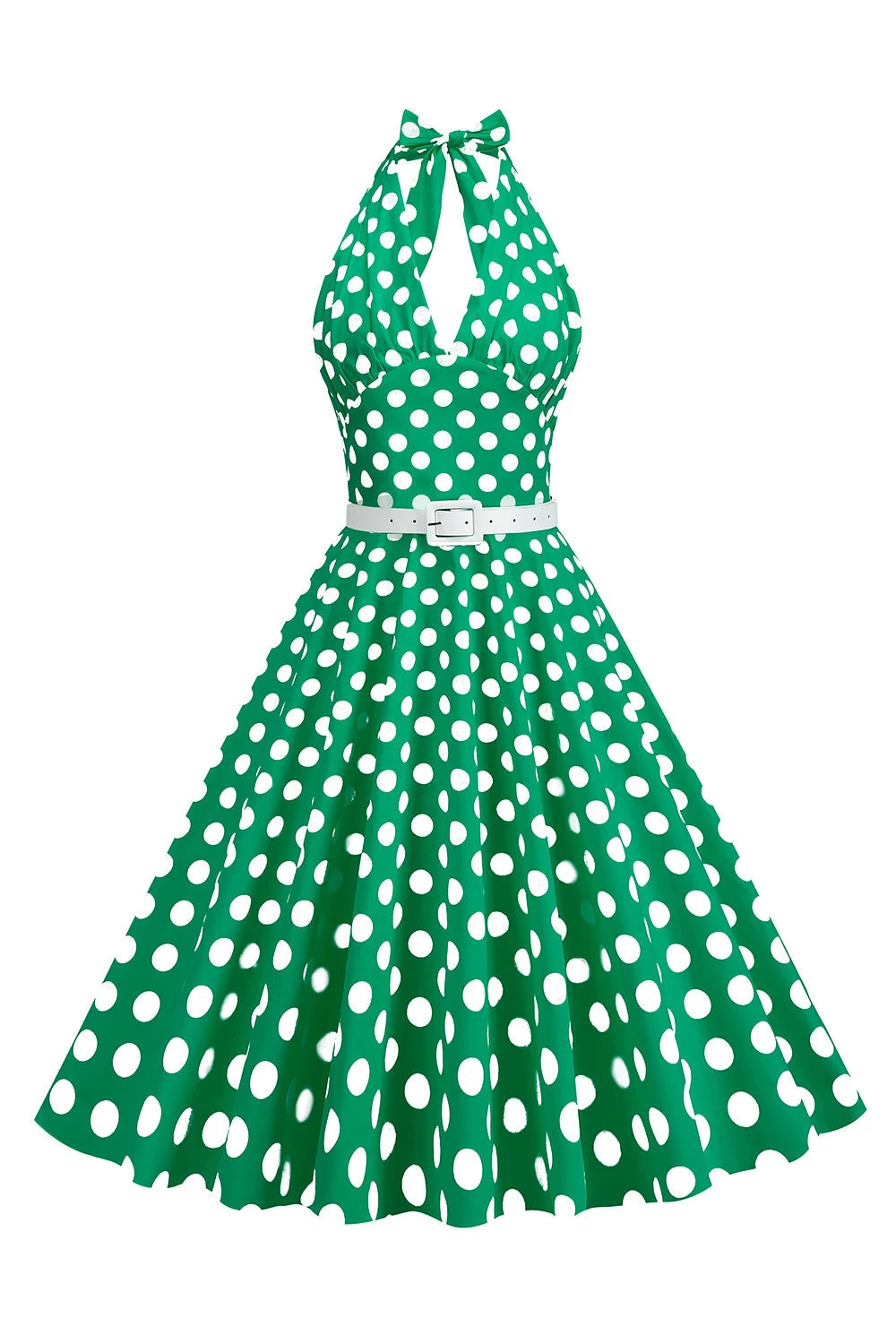 Hepburn Stijl Halter Hals Polka Dots Rood Jaren 1950 Jurk 12 Hepburn Stijl Halter Hals Polka Dots Rood Jaren 1950 Jurk - Afbeelding 10