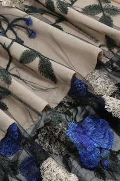 Blauwe Swing Jaren 1950 Jurk Met Borduurwerk -Jurken Korting Winkel CGLLY30559 20Blue 20 5