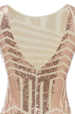 Blush Ronde Hals 1920s Flapper Jurk 13 Blush Ronde Hals 1920s Flapper Jurk -Jurken Korting Winkel CGZL221005 Blush 6