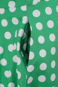 Groene Halter Polka Dots Jaren 1950 Jurk -Jurken Korting Winkel CGZL221122 Green 7