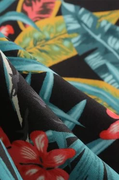 Groene Bladeren Bedrukt Vintage Jaren 1950 Jurk 15 Groene Bladeren Bedrukt Vintage Jaren 1950 Jurk -Jurken Korting Winkel CGZL221337 Black bird 5