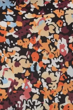 V Hals Floral 1950s Vintage Jurk -Jurken Korting Winkel CGZL221341 Black Floral 5