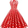 Rode Knop Polka Dots 1950s Pin Up Jurk 1 Rode Knop Polka Dots 1950s Pin Up Jurk -Jurken Korting Winkel CGZL221343 Red 1 first