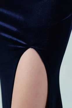 Donkergroene Zeemeermin Bateau Hals Galajurk -Jurken Korting Winkel CGZL221488 Navy 7