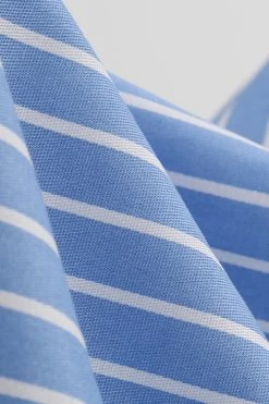 Strepen Korte Mouwen 1950s Swing Jurk -Jurken Korting Winkel CGZL221563 Blue 4