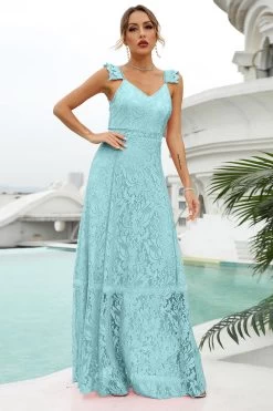 Roze Kant Lange Bruiloft Gast Jurk -Jurken Korting Winkel CGZL2218685 Green 1 first