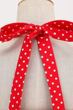 Retro Stijl Halter Rode Polka Dots 1950s Jurk -Jurken Korting Winkel CGZL2218860 Red 5