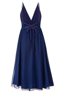 Eenvoudige Diepe V-hals Groene Feestjurk -Jurken Korting Winkel CGZL2218891 Navy 2