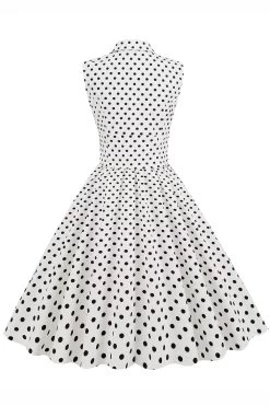 Marine V-Hals Polka Dots 1950s Swing Jurk -Jurken Korting Winkel CGZL2218907 White 2 3a0e94a2 8cff 43b8 970c 2da64051617b