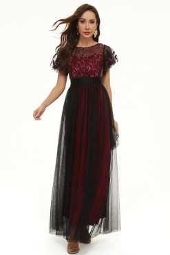 Pailletten Tulle Moeder Van Bruid Jurk