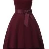 A Line Off The Shoulder Bordeaux Kanten Jurk Met Bowknot 1 A Line Off The Shoulder Bordeaux Kanten Jurk Met Bowknot -Jurken Korting Winkel CGZL222082 Burgundy 1 first