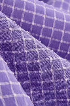 Retro Stijl Halter Hals Groen Jaren 1950 Jurk Met Knop -Jurken Korting Winkel CGZL231017 Purple 4