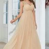 Abrikoos Chiffon Lange Bruiloft Gast Jurk Met Kant 1 Abrikoos Chiffon Lange Bruiloft Gast Jurk Met Kant -Jurken Korting Winkel CGZL231273 Apricot 5 10 04 2023