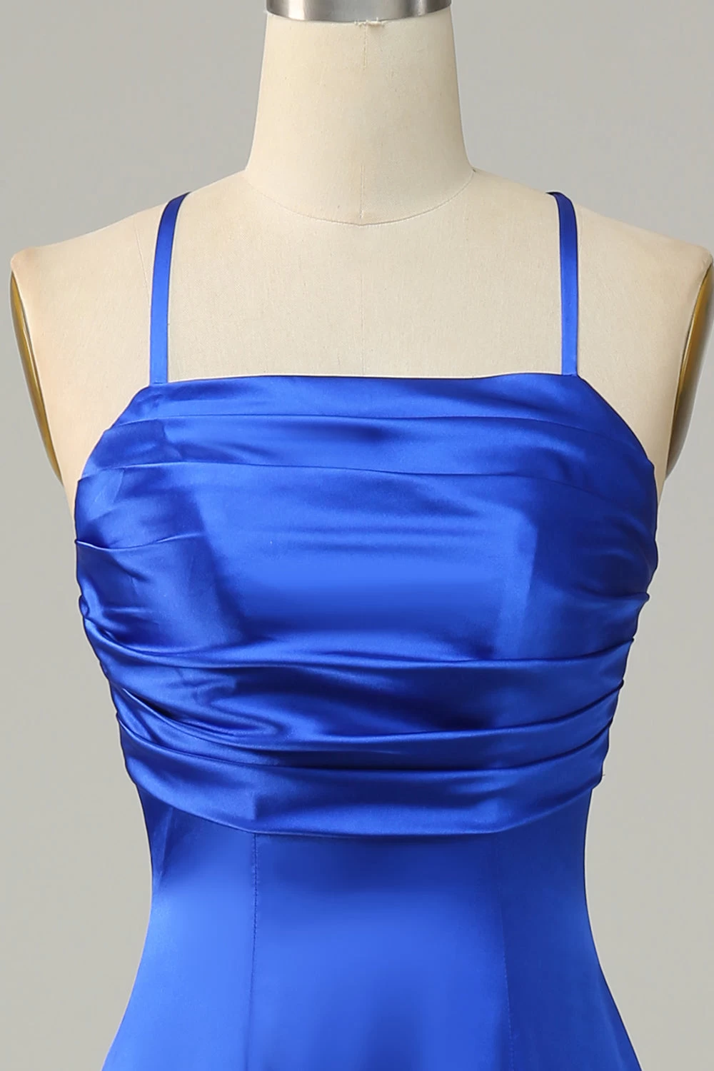 Royal Blue Halter A Line Lange Bruidsmeisje Jurk 6 Royal Blue Halter A Line Lange Bruidsmeisje Jurk - Afbeelding 4