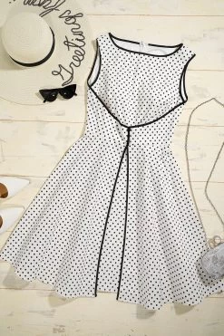 Mock Tweedelige Stippenjurk 15 Mock Tweedelige Stippenjurk -Jurken Korting Winkel DSC02699