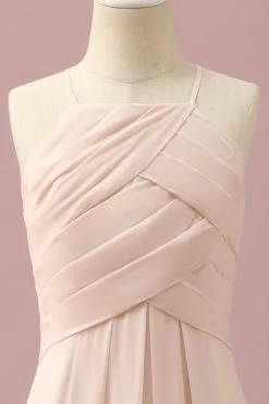 Ivoren Halter A-Line Chiffon Junior Bruidsmeisje Jurk -Jurken Korting Winkel PPHGHT124 Ivory 4