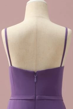 Paarse Chiffon Spaghetti Bandjes Junior Bruidsmeisje Jurk Met Trapsgewijze Ruches -Jurken Korting Winkel PPHGHT127Purple 5