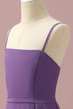 Paarse Chiffon Spaghetti Bandjes Junior Bruidsmeisje Jurk Met Trapsgewijze Ruches -Jurken Korting Winkel PPHGHT127Purple 6