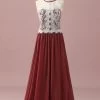Bordeaux Halter Kant En Chiffon Junior Bruidsmeisje Jurk -Jurken Korting Winkel PPHGHT128Burgundy 1