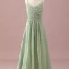 Sage Straps Chiffon Junior Bruidsmeisje Jurk -Jurken Korting Winkel PPHGHT133Sage 1