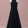 Navy Halter A-Line Mouwloze Junior Bruidsmeisje Jurk -Jurken Korting Winkel PPHGHT135DarkNavy 1