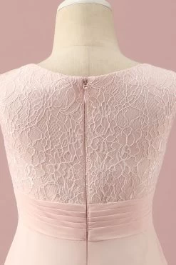 Lichtroze Kant En Chiffon Junior Bruidsmeisjesjurk -Jurken Korting Winkel PPHGHT150 Light Pink 5