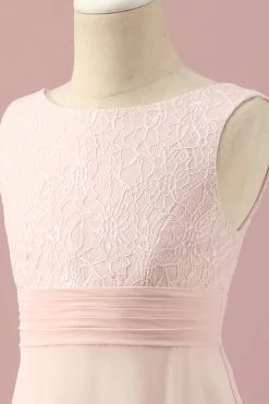 Lichtroze Kant En Chiffon Junior Bruidsmeisjesjurk -Jurken Korting Winkel PPHGHT150 Light Pink 6