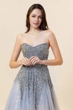 Sparkly Grey Beaded Tulle Sweetheart Lange Galajurk -Jurken Korting Winkel SQ0608Grey 4 7daa4166 d79e 40b3 90b3 63450999ce99