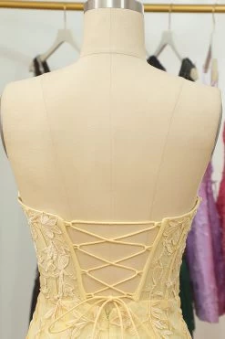 Strakke Roze Korte Thuiskomst Jurk Met Appliques -Jurken Korting Winkel WH2243Yellow 6