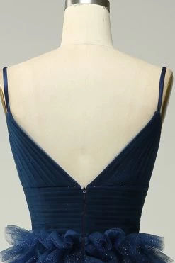 A Line Spaghetti Straps Navy Long Prom Jurk Met Ruches 13 A Line Spaghetti Straps Navy Long Prom Jurk Met Ruches -Jurken Korting Winkel WH2513Navy 4
