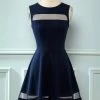 Marine Vintage Jaren 1950 Swing Jurk -Jurken Korting Winkel WTL10008 Navy 1 first