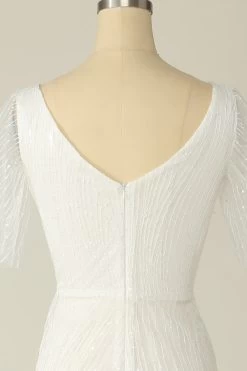 Witte V Hals Kant Trouwjurk -Jurken Korting Winkel YYLH21705 20 4